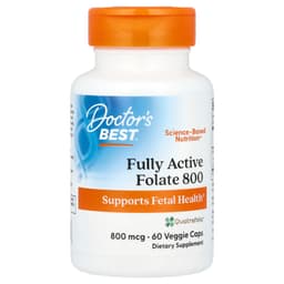 Doctor's Best - Fully Active Folate 800 With Quatrefolic - 60 Vcaps