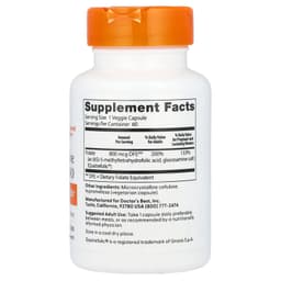 Doctor's Best - Fully Active Folate 800 With Quatrefolic - 60 Vcaps