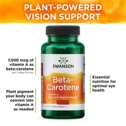 Swanson - Beta-Carotene (Vitamin A), 10 000IU - 250 Sgels