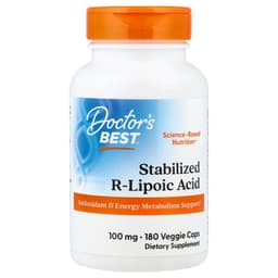 Doctor's Best - Stabilized R-Lipoic Acid With NA-Rala, 100mg - 180 Vcaps
