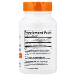 Doctor's Best - Stabilized R-Lipoic Acid With NA-Rala, 100mg - 180 Vcaps
