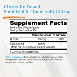 Doctor's Best - Stabilized R-Lipoic Acid With NA-Rala, 100mg - 180 Vcaps