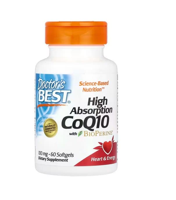 Doctor's Best - High Absorption CoQ10 with Bioperine 100mg - 60 Softgels