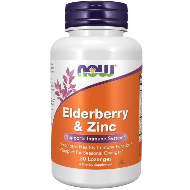 NOW Foods - Elderberry & Zinc - 30 Lozenges