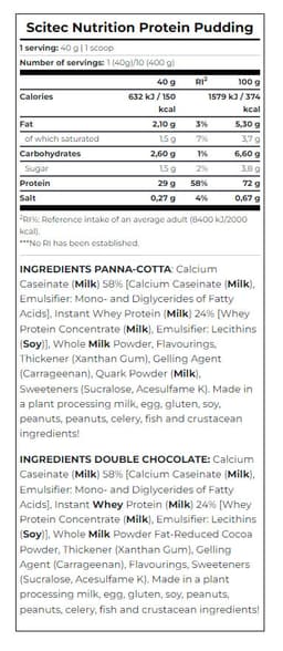 Scitec Nutrition - Protein Pudding (Panna Cotta - 400g)