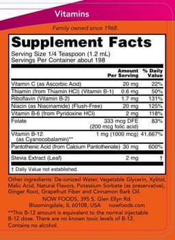 NOW Foods - Vitamin B-12 Liquid B-Complex - 59ml