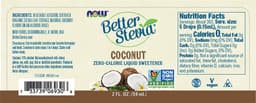 NOW Foods - Better Stevia Liquid, Coconut - 59ml