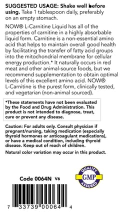 Now Foods - L-Carnitine Triple Strength - 473ml