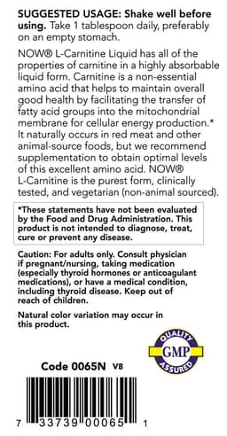 Now Foods - L-Carnitine Triple Strength - 473ml