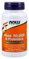 NOW Foods - Aloe 10,000 & Probiotics - 60 Vcaps