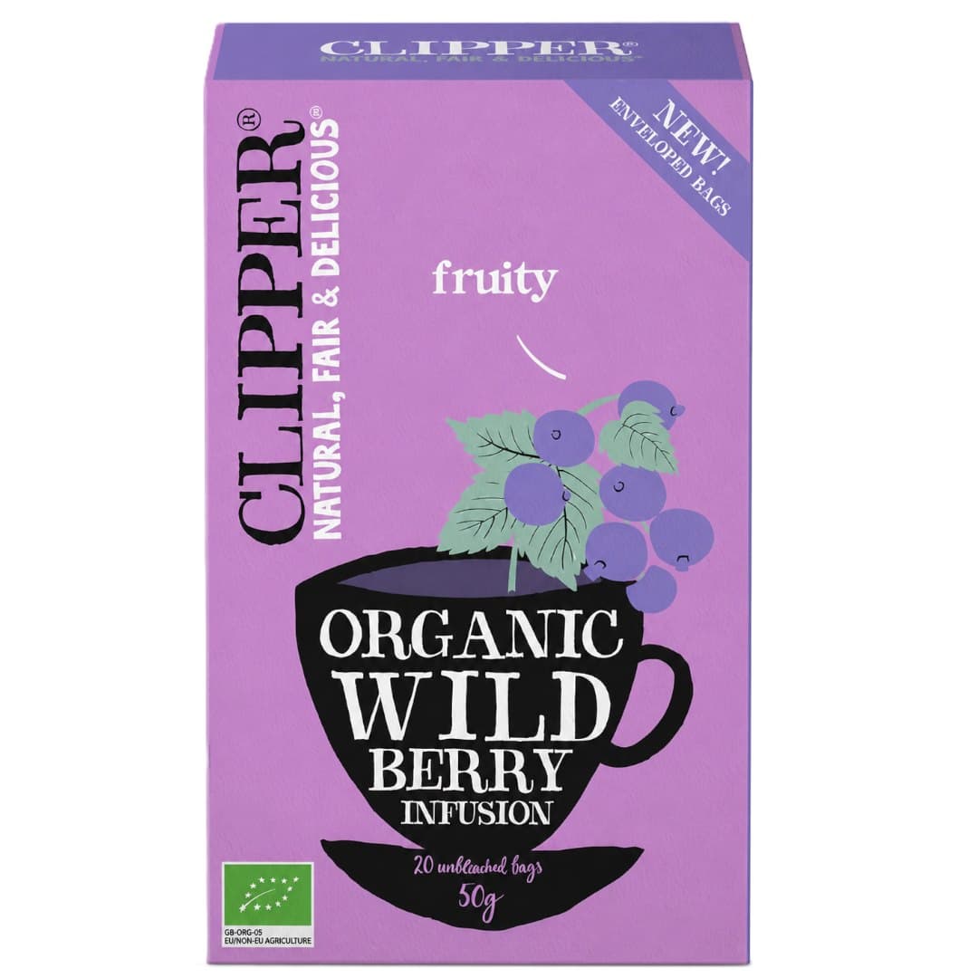 CLIPPER - Organic Wild Berry Infusion – CLIPPER förpackning