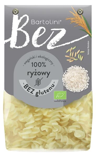Bartolini - Organic Gluten-Free Rice Pasta Spirals 250g – Bartolini förpackning