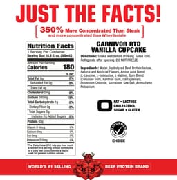 MuscleMeds - Vanilla Cupcake - 12 Pakker - 12-Pak, 500ml Per Flaske, 202.8 Fl oz Total (6000ml)