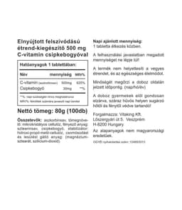 Vitaking - Vitamin C 500 Time Release With Rosehips - 100 Tabs