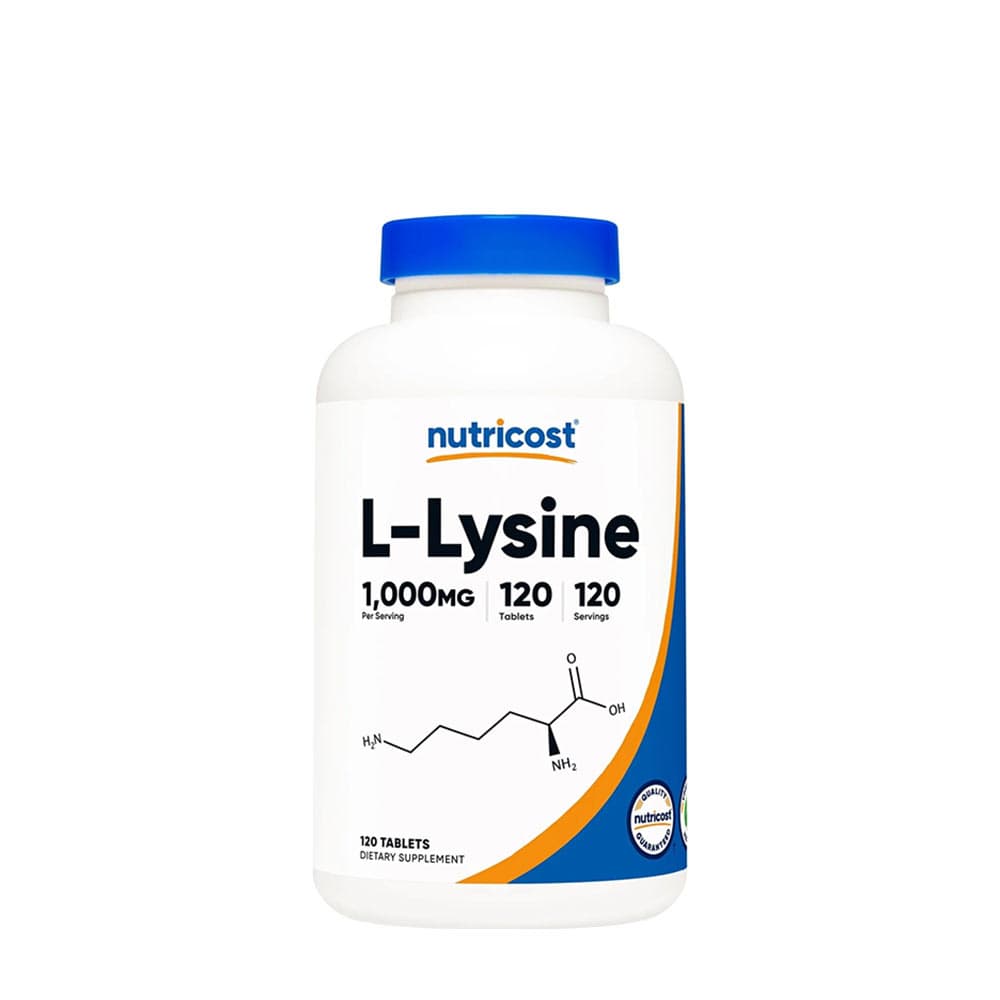 Nutricost - L-Lysine 1000mg - 120 Tabs – Nutricost förpackning