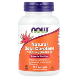 NOW Foods - Beta Carotene Natural, 25,000IU - 180 Sgels