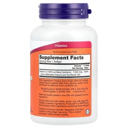 NOW Foods - Beta Carotene Natural, 25,000IU - 180 Sgels