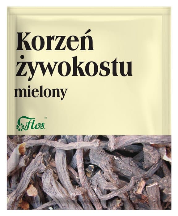 Flos - Comfrey Root Ground 100g – Flos förpackning