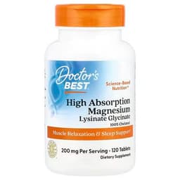 Doctor's Best - High Absorption Magnesium, 200mg - 120 Tabs