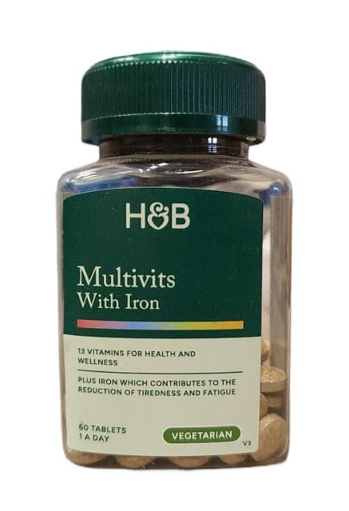 Holland & Barrett - Multivits With Iron - 60 Tabs – Holland & Barrett förpackning