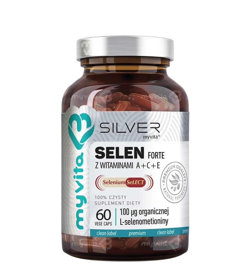 Myvita - Selenium Forte With Vitamins A+C+E - 60 Vege Caps – MyVita förpackning