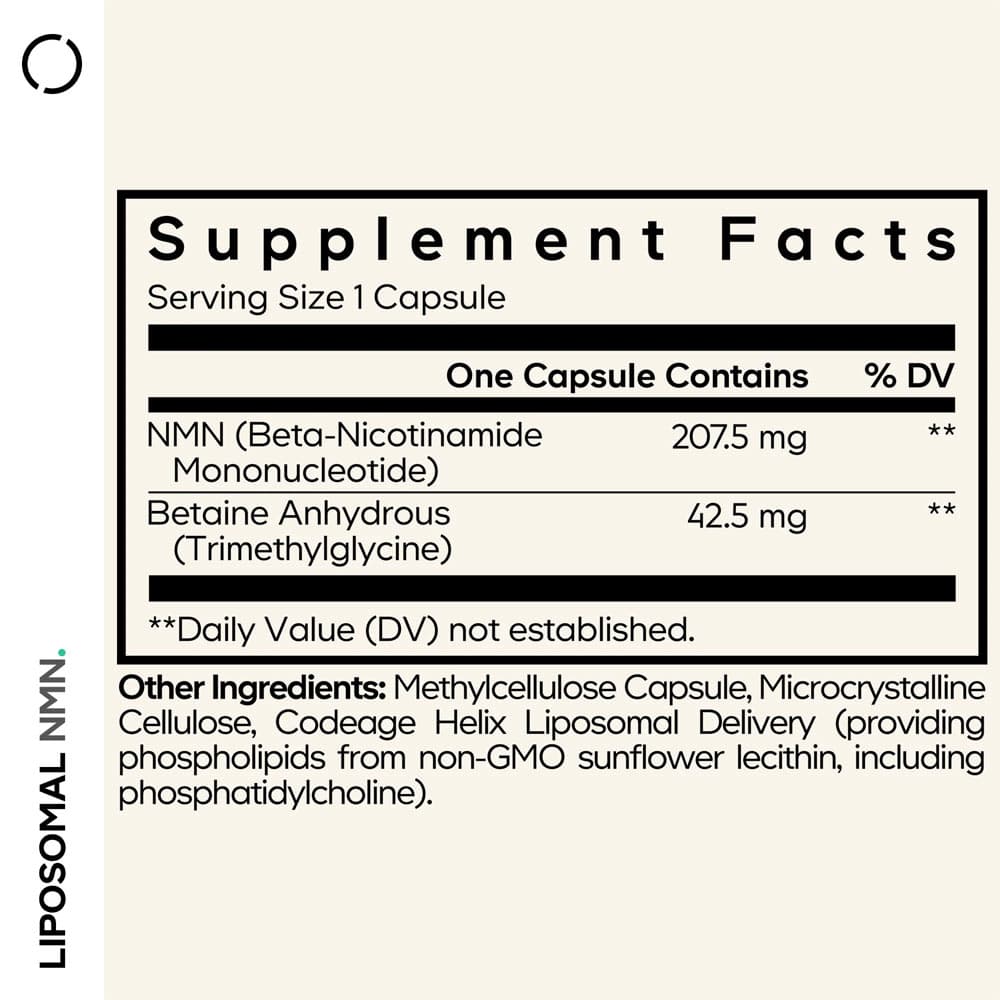 Codeage Liposomal NMN - 30 Vcaps - 30 Vegetable Caps