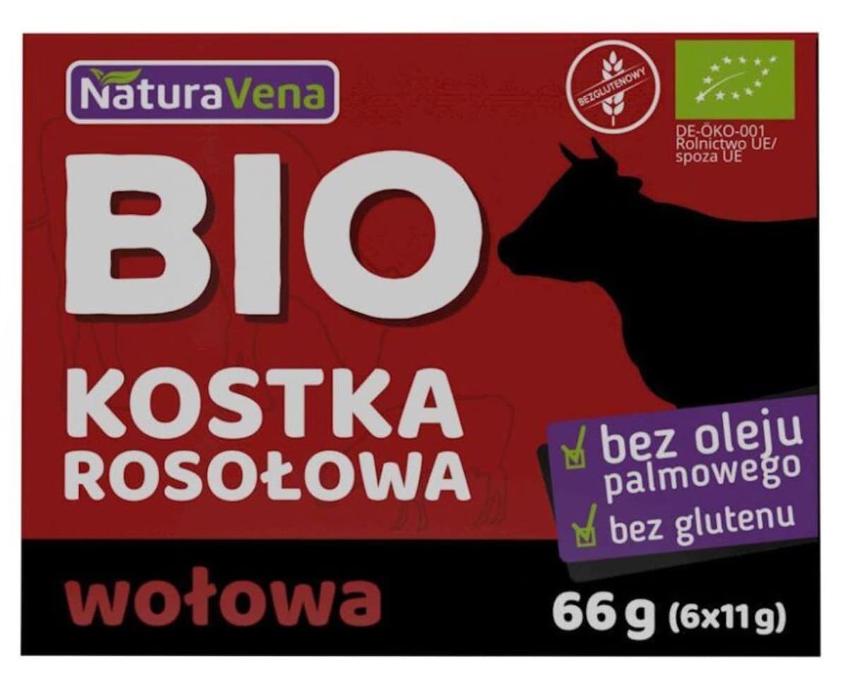 NaturaVena - Organic Beef Bouillon Cubes - 66g (6x11g)