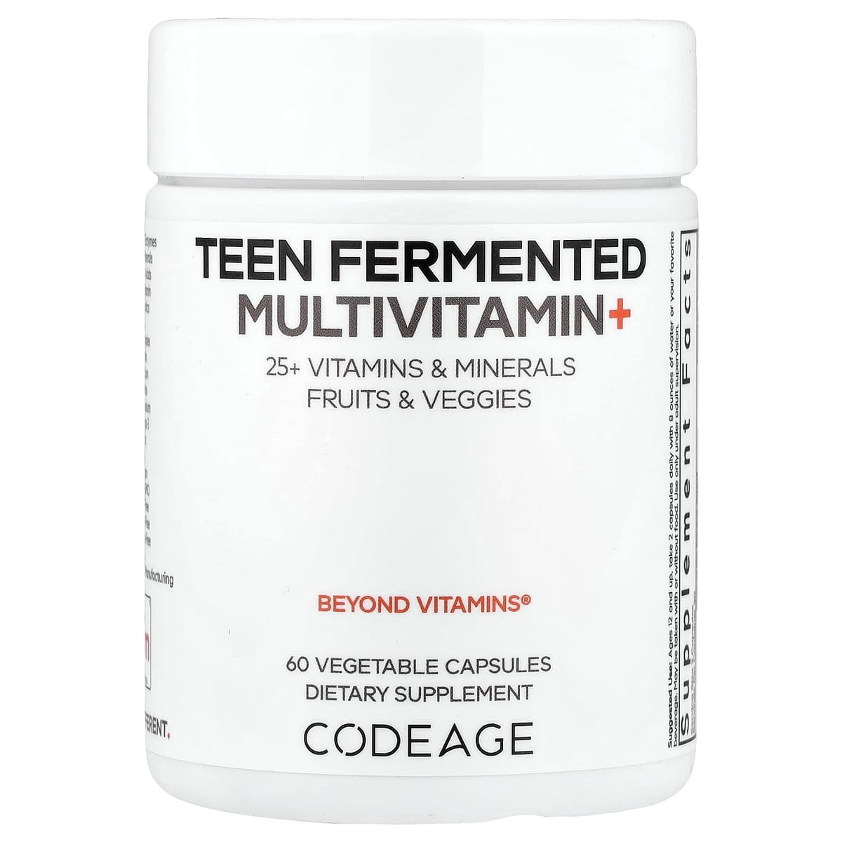 Codeage Teen'S Fermenteret Multivitamin+ - 60 Vcaps - 60 Vegetabilske Kapsler
