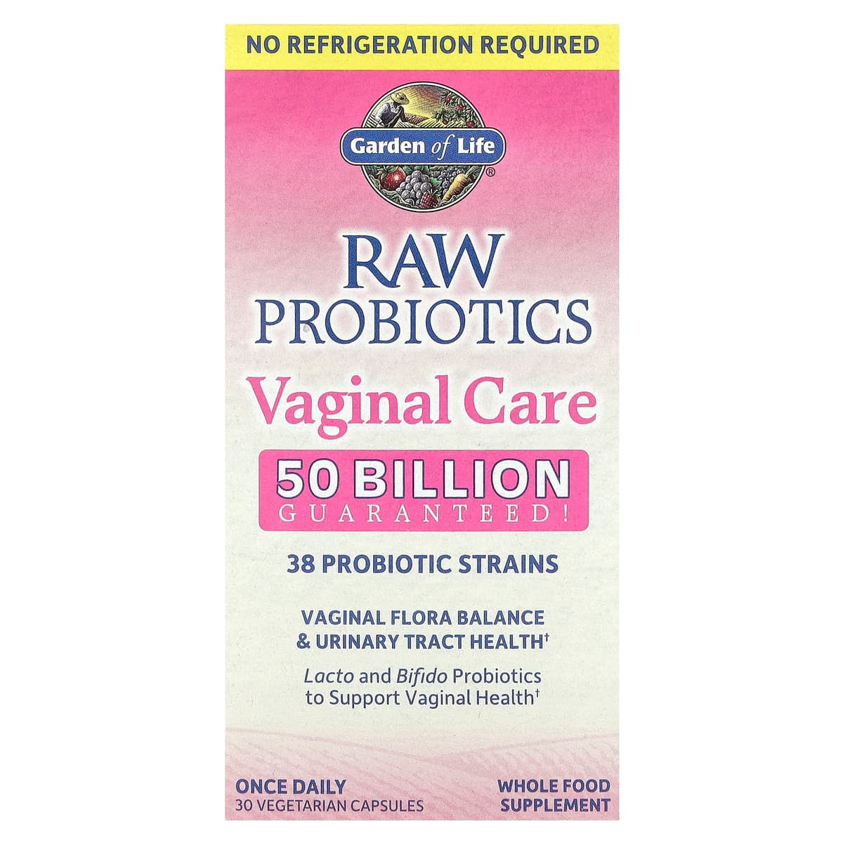 Garden Of Life - Raw Probiotics Vaginal Care - 30 Vcaps