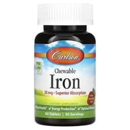 Carlson Labs - Gummies Iron, 30mg Strawberry - 60 Tabs
