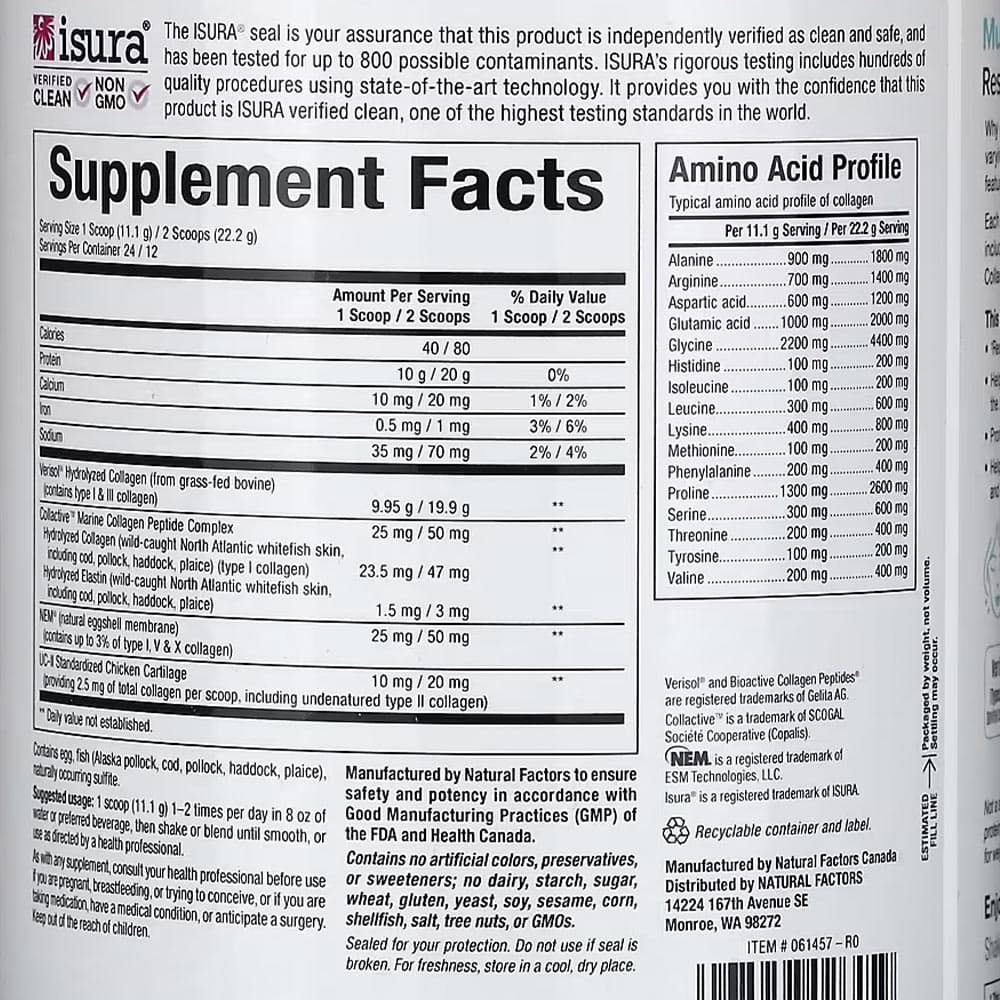 Natural Factors - Total Body Multi Collagen Protein - 267g