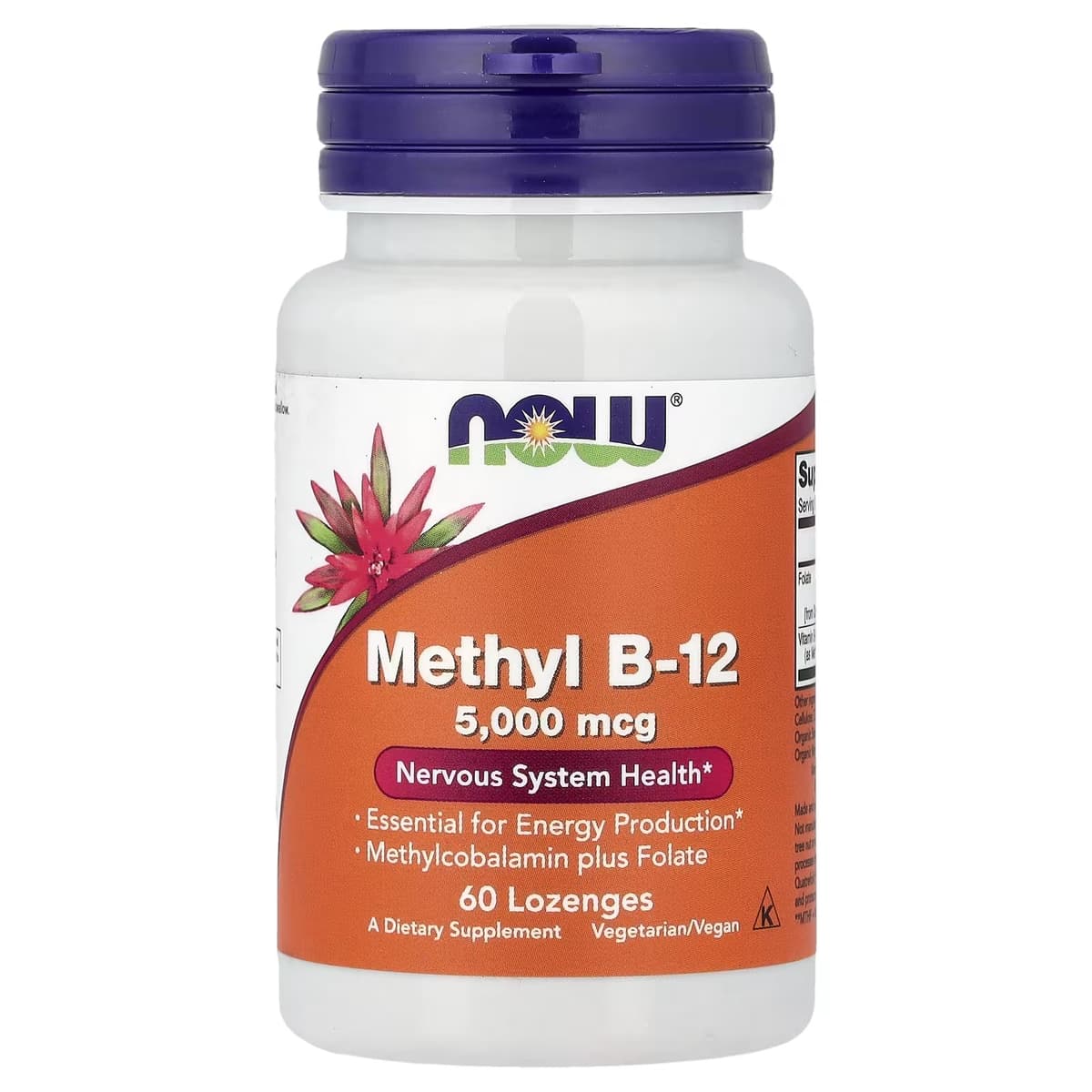 NOW Foods - Methyl B-12 5000mcg Lozenges - 60 Count