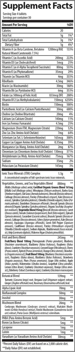 Trace Minerals Complete Foods Multi - 120 Tabs