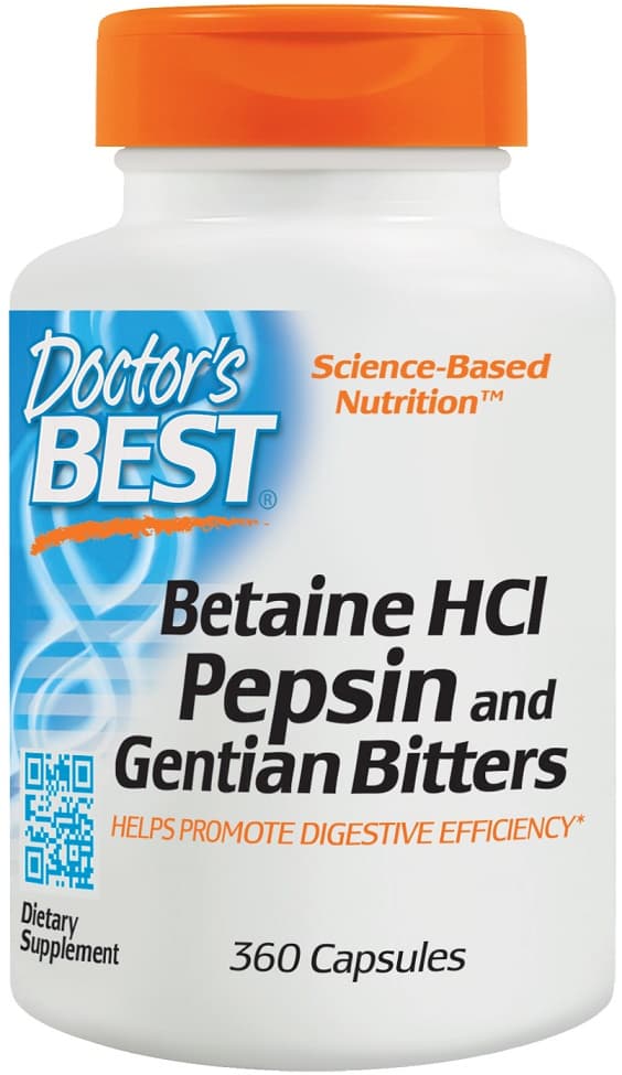 Doctor'S Best - Betaine HCL Pepsin & Gentian Bitters – Doctor's Best förpackning
