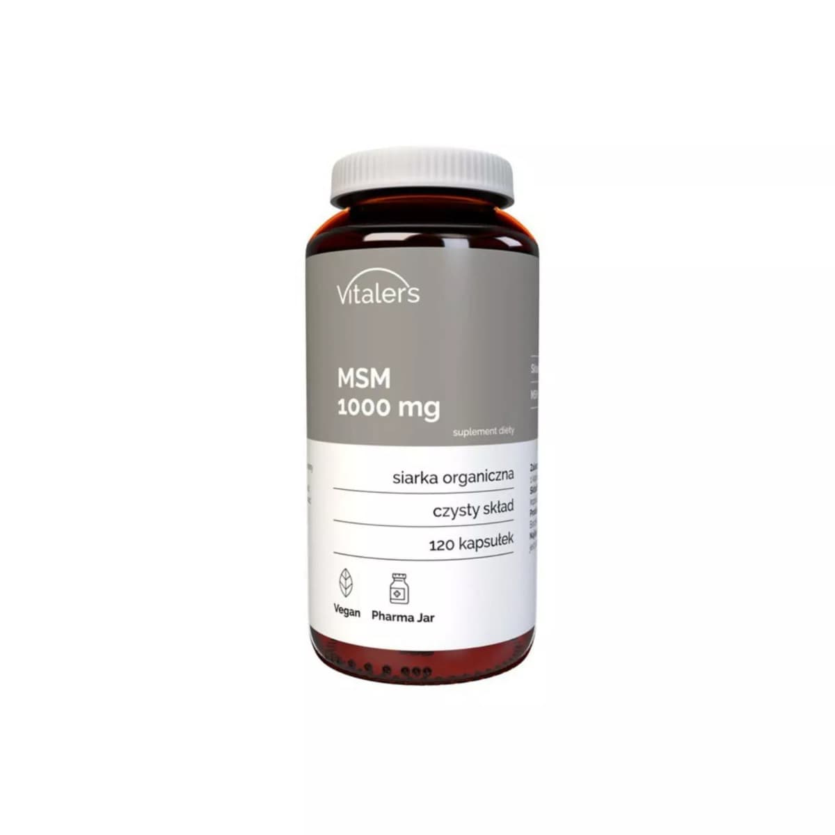 Vitalers - MSM - 120 Caps – Vitalers förpackning
