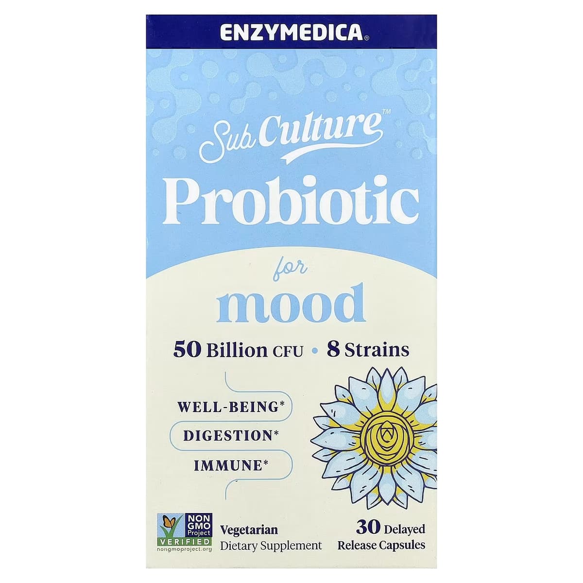 Enzymedica Subculture™ Probiotiikki mielialaan - 30 kapselia