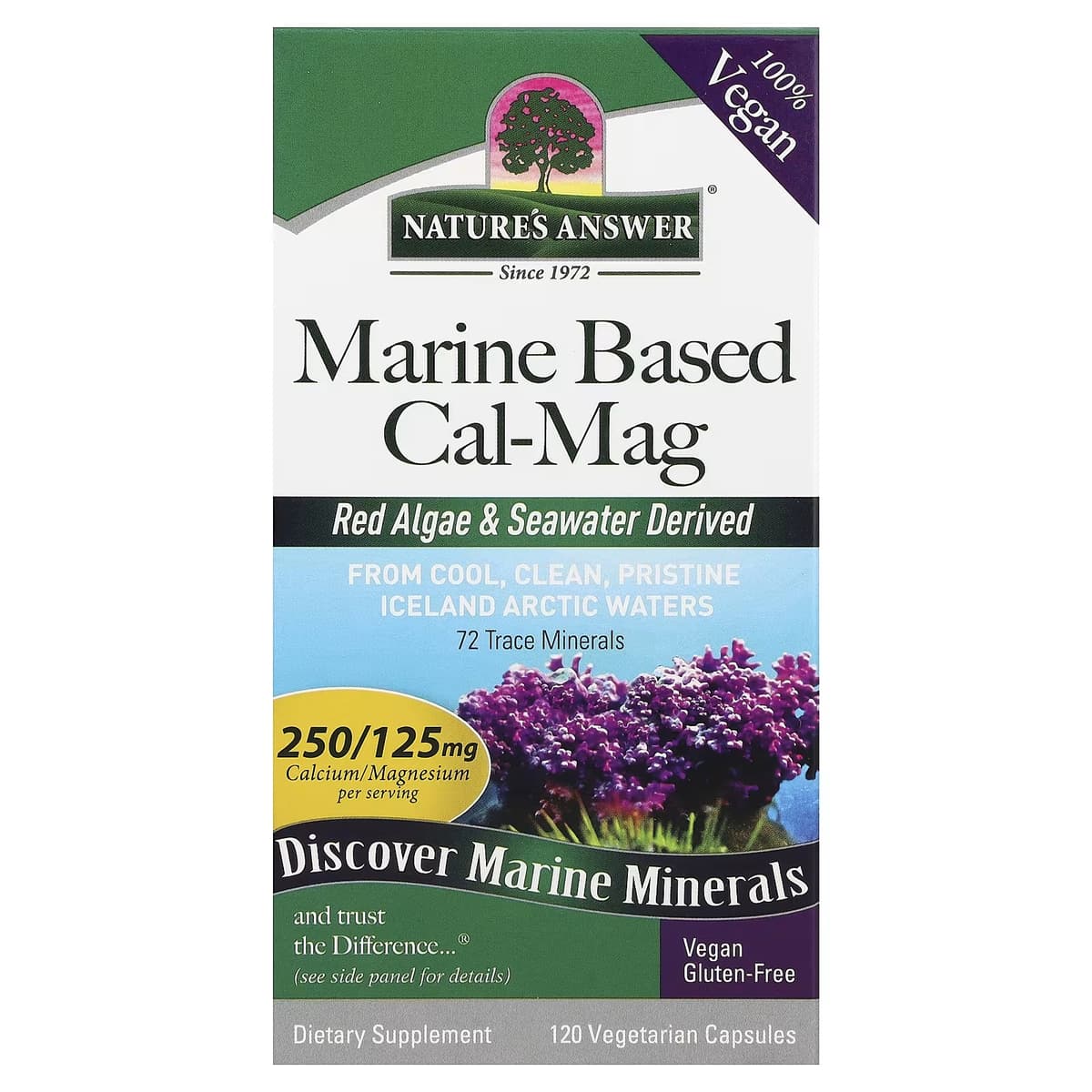 Nature'S Answer - Marine Based Calcium Magnesium - 120 Vcaps