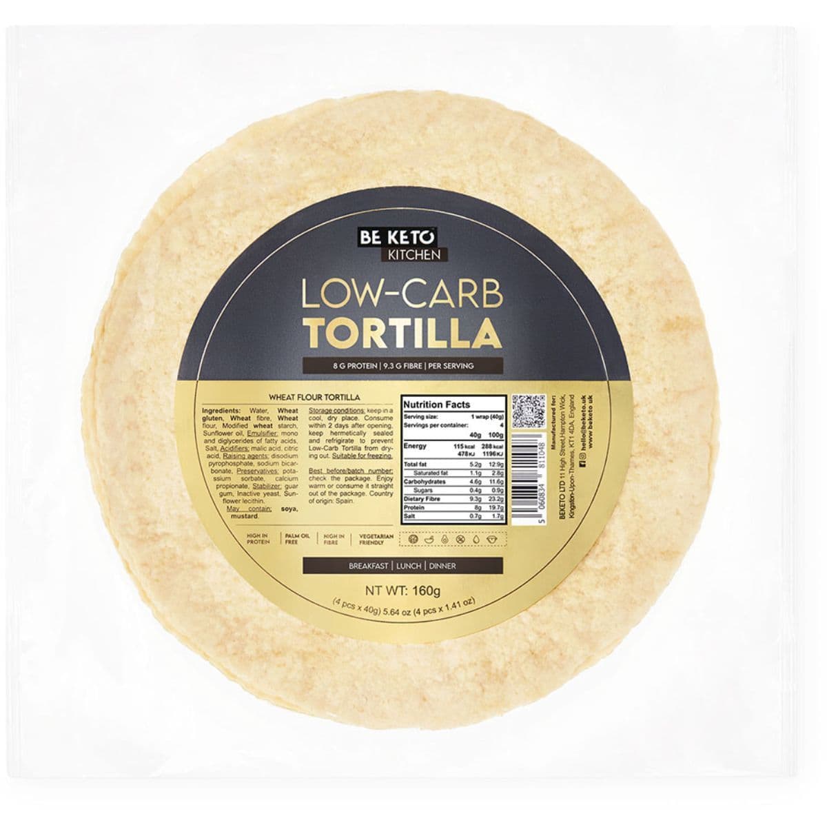 Be Keto - BeKeto Keto Tortilla 4x40g – BE KETO förpackning