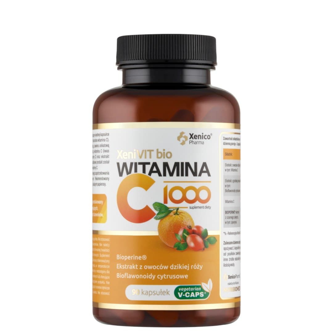 XENICO PHARMA - XeniVIT bio Vitamin C 1000 - 90 capsules – XENICO PHARMA förpackning