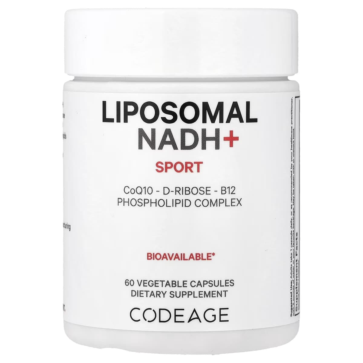 Codeage Liposomal Nadh+ - 60 Vcaps - 60 Vegetabilske Kapsler