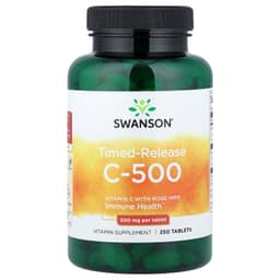 Swanson - Vitamin C With Rose Hips - Timed-Release, 500mg - 250 Tabs