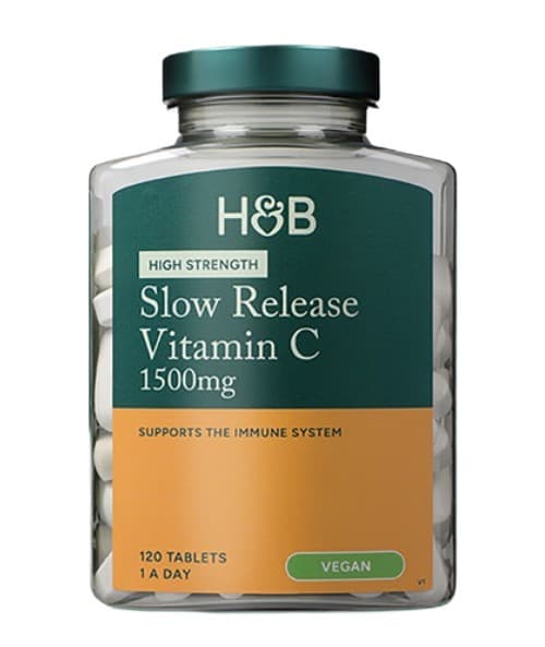 Holland & Barrett Højstyrke Langsomt frigivende Vitamin C – Holland & Barrett emballage