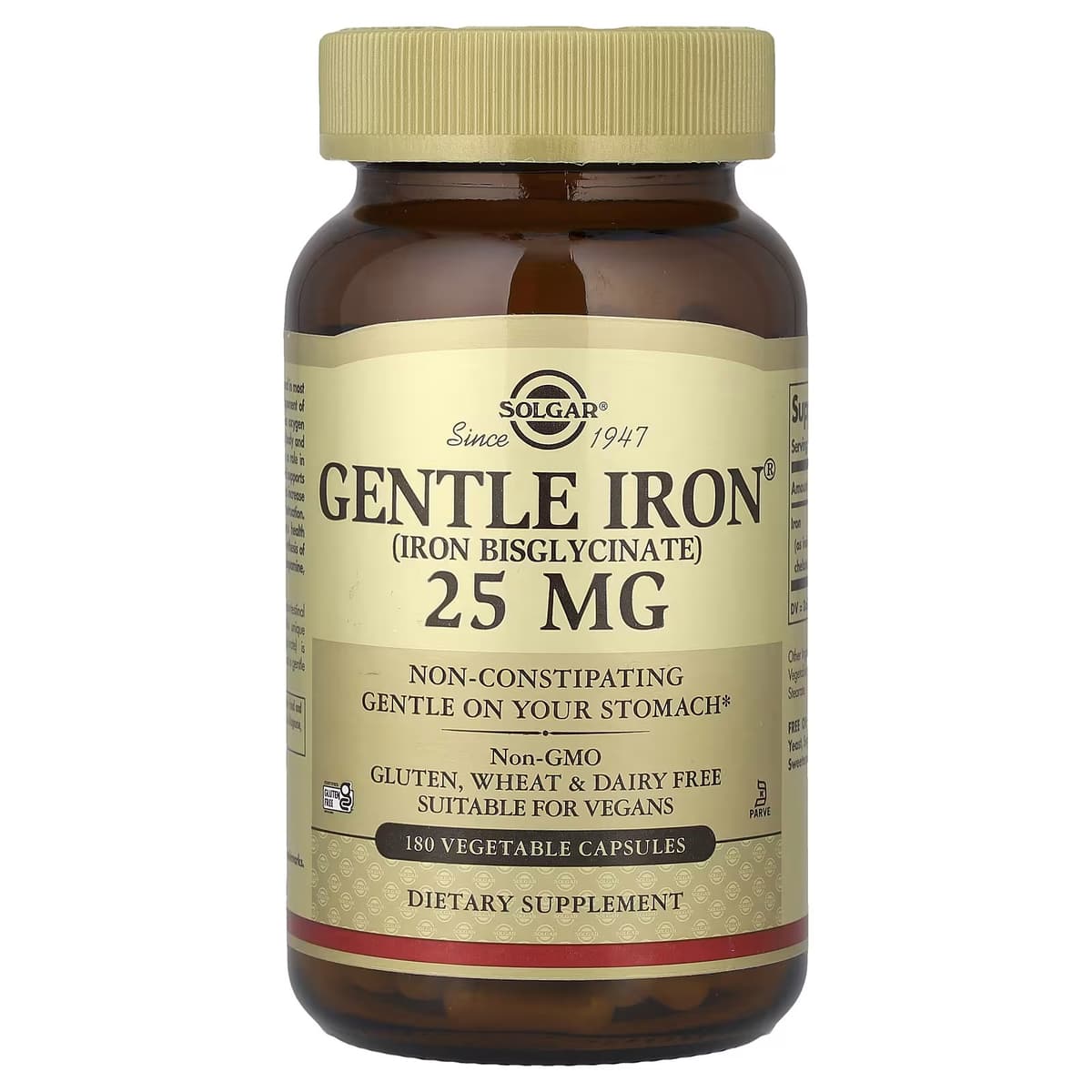 Solgar Gentle Iron 25mg 180 Caps