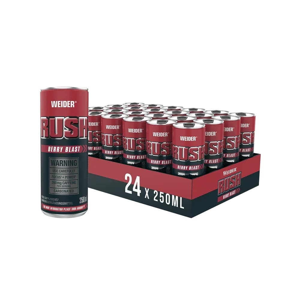 Weider - Rush - Bæreksplosion, 24 x 250 ml dåser