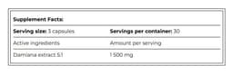 Amix - Provegan Damiana - 30 Days - 90 Vege-Caps