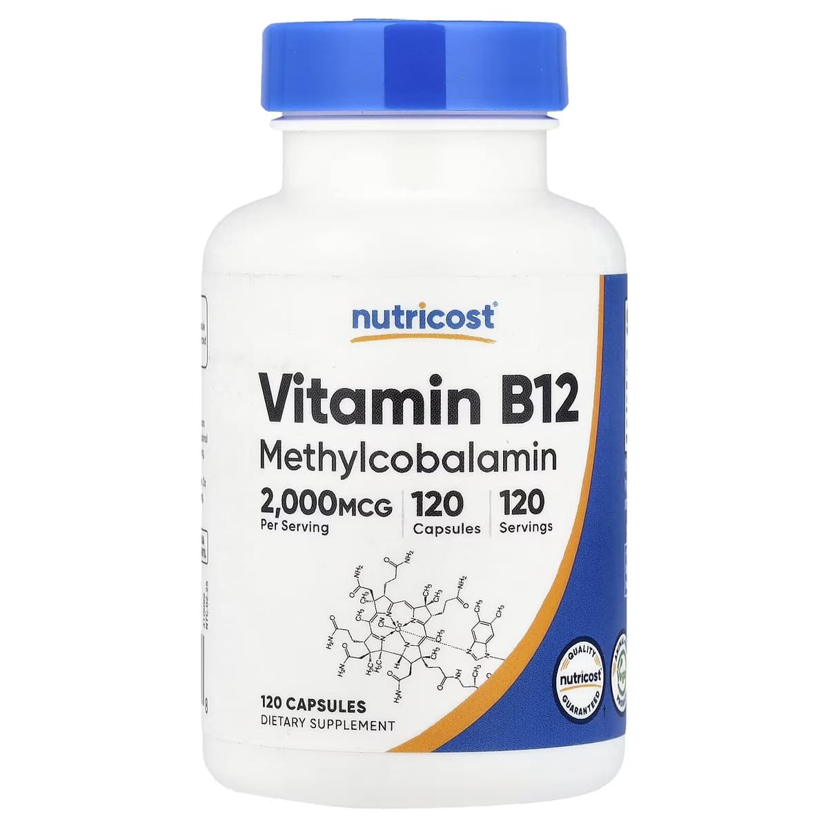Nutricost - B12-vitamiini - 2000 mcg, 120 kapselia