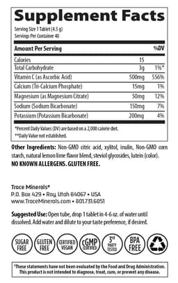 Trace Minerals Max-Hydrate Immunity - Lemon Lime - 10 Effervescent Tabs - 10 Tabs (1.59oz / 45g)