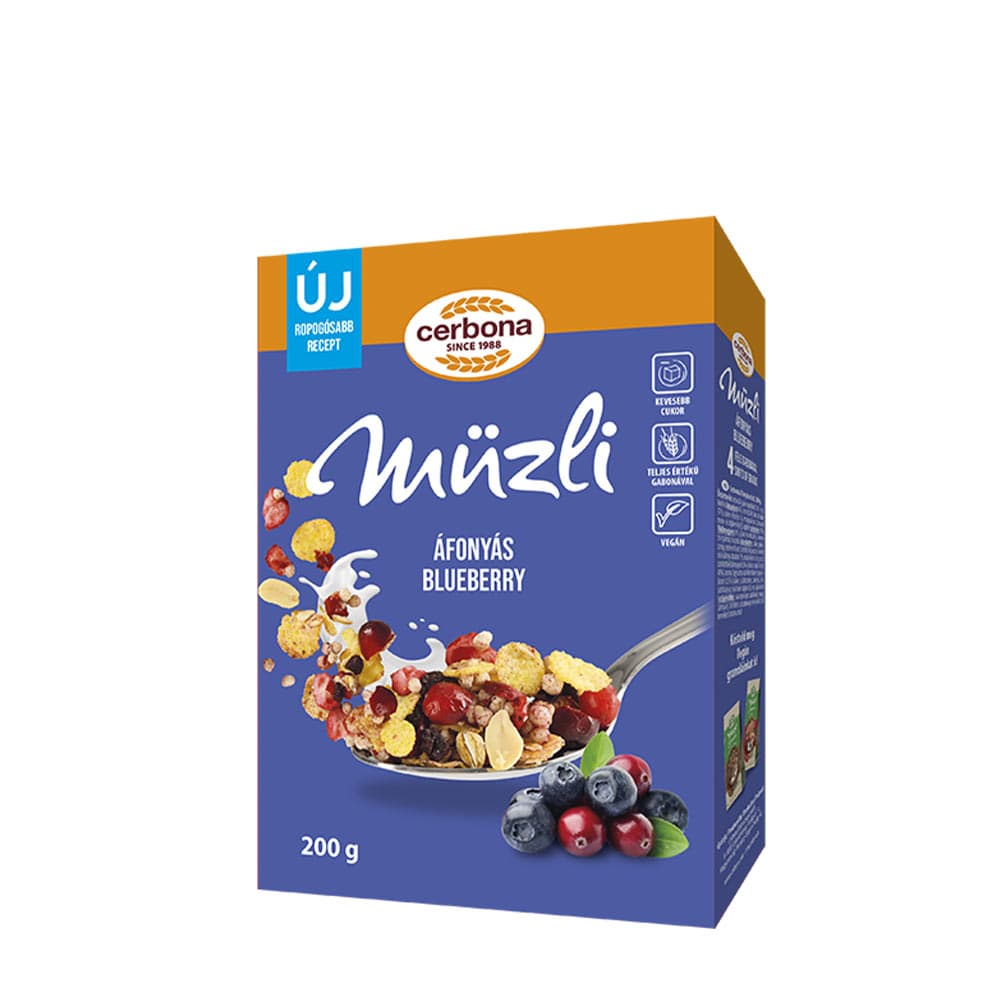 Cerbona - Müsli - Morgenmadsprodukt Blueberry - 200g