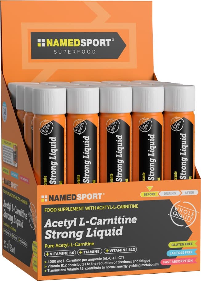 Named Sport - Acetyl L-Carnitine Strong Liquid - 20 x 25 ml – Named Sport förpackning