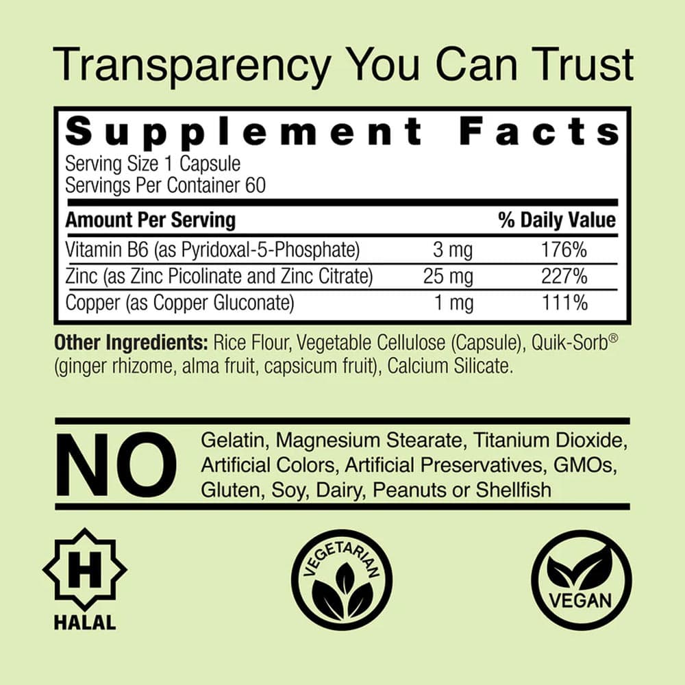 Nature's Answer - Zinc Plus - 60 Vcaps